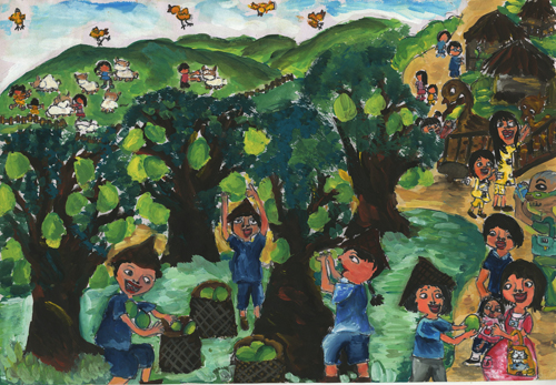 第三屆全國休閒農場童詩童畫競賽高年級得獎作品「花蓮新光兆豐休閒農場」